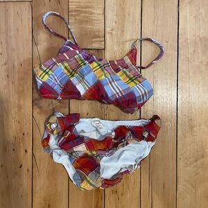 Crew cuts Colorful Plaid Bikini Set